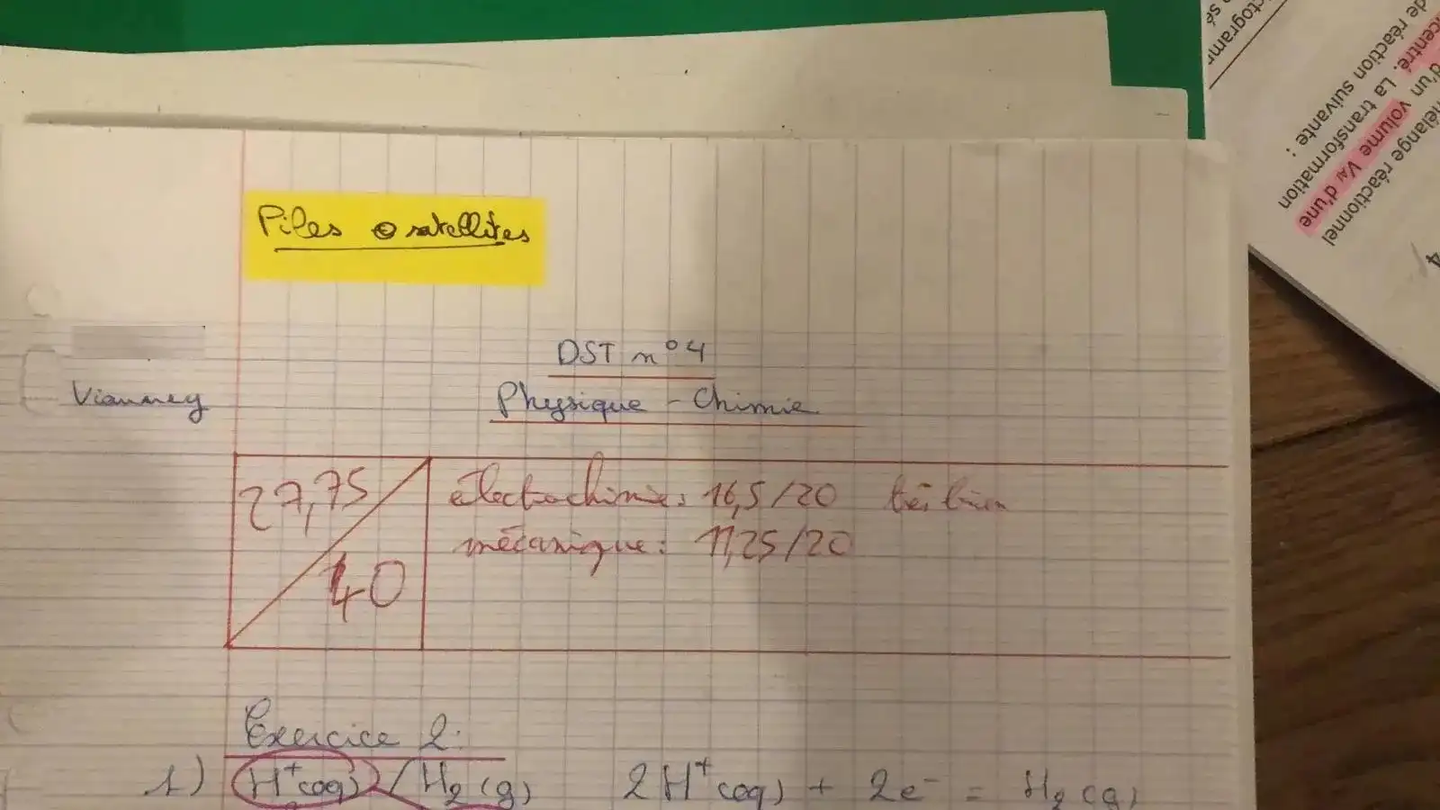 Copie de mathématiques de Salomé — Première spécialité, après suivi personnalisé